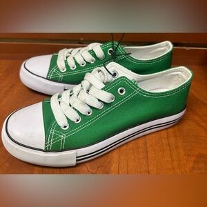 Green Canvas Sneakers